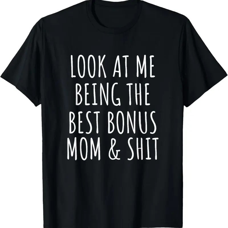 100% Cotton Bonus Step Mom Stepdaughter Stepson Stepmom T-Shirts, Hoodie, Sweatshirt