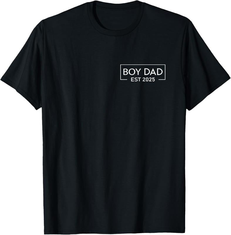 100% Cotton Boy Dad Est. 2025 Logo Dad 2025 loading New Dad Of Boy 2025 T-Shirt Hoodie, Sweatshirt | PrintMintTees.com