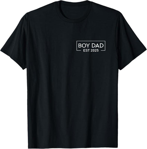 100% Cotton Boy Dad Est. 2025 Logo Dad 2025 loading New Dad Of Boy 2025 T-Shirt Hoodie, Sweatshirt | PrintMintTees.com
