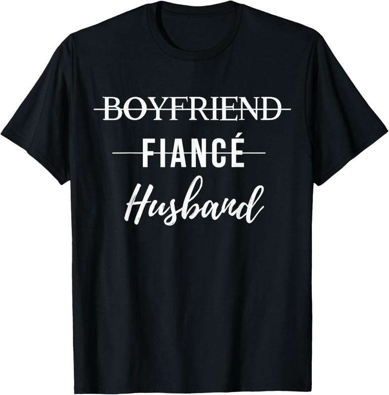 100% Cotton Boyfriend Fiance Husband Funny Wedding Groom Just Married T-Shirt Hoodie Sweatshirt | PrintMintTees.com