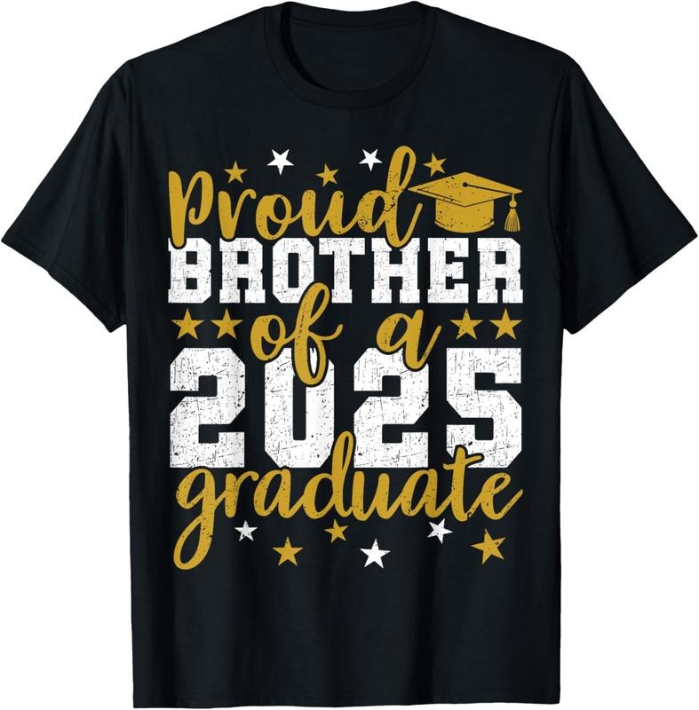 100% Cotton Brother Senior 2025 Proud Brother Class 25 Graduate T-Shirts, Hoodie, Sweatshirt