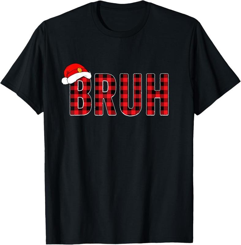 100% Cotton Bruh Shirt Teens Xmas Pajamas Bruh T-Shirts, Hoodie, Sweatshirt