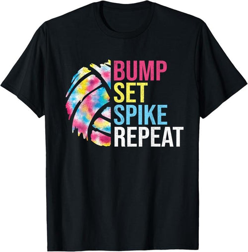 100% Cotton Bump Set Spike Repeat Volleyball Shirt For Girls Teens Women T-Shirt Hoodie, Sweatshirt | PrintMintTees.com