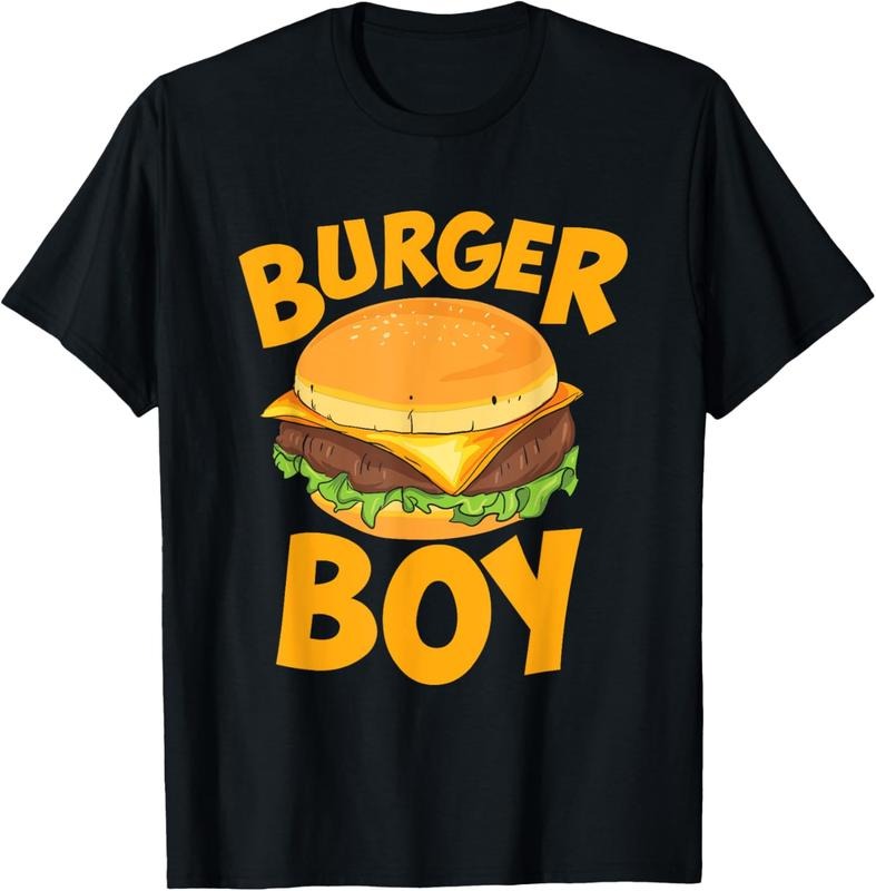 100% Cotton Burger Boy loves Cheeseburger and Hamburger T-Shirt Hoodie Sweatshirt | PrintMintTees.com