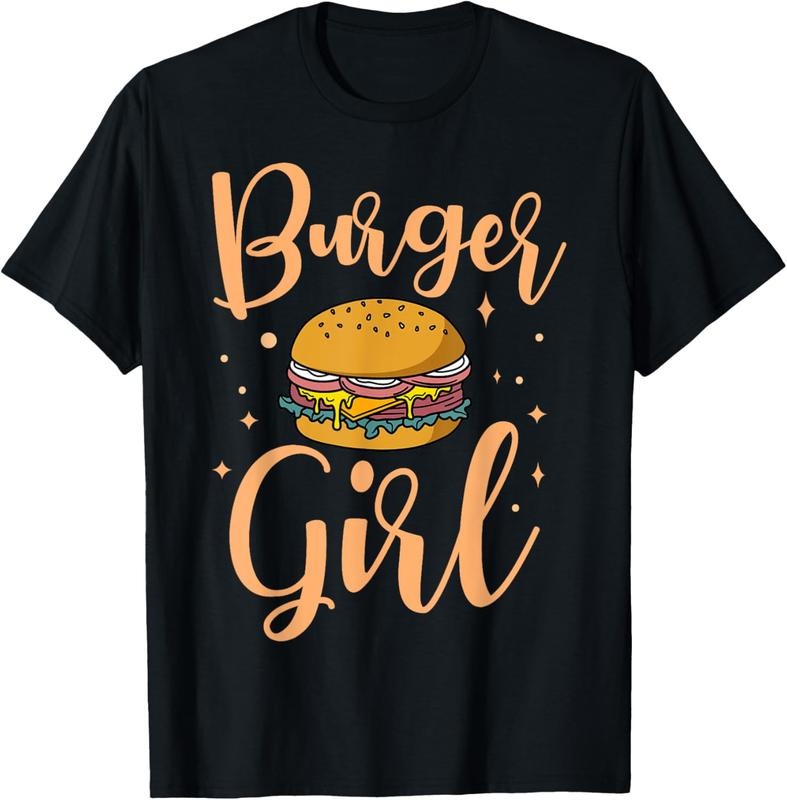 100% Cotton Burger Girl Hamburger Fast Food Snacks Lover T-Shirts, Hoodie, Sweatshirt