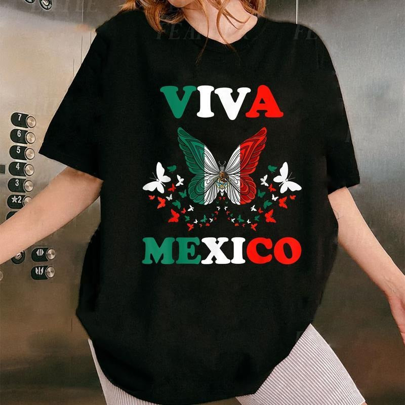 [100% Cotton]Butterfly Mexico Women Girls T-Shirt Hoodie Sweatshirt | PrintMintTees.com