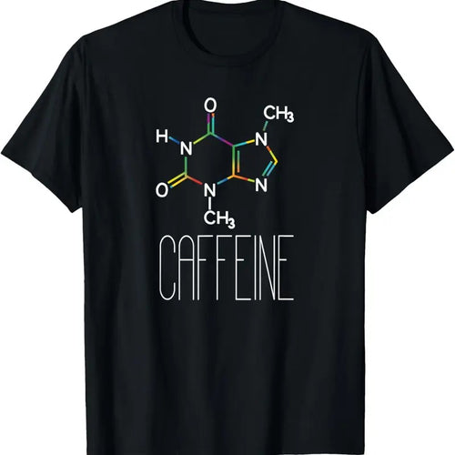 100% Cotton Caffeine Molecule Coffee T-Shirt Coffee Lover Chemistry Gift T-Shirt Hoodie Sweatshirt | PrintMintTees.com
