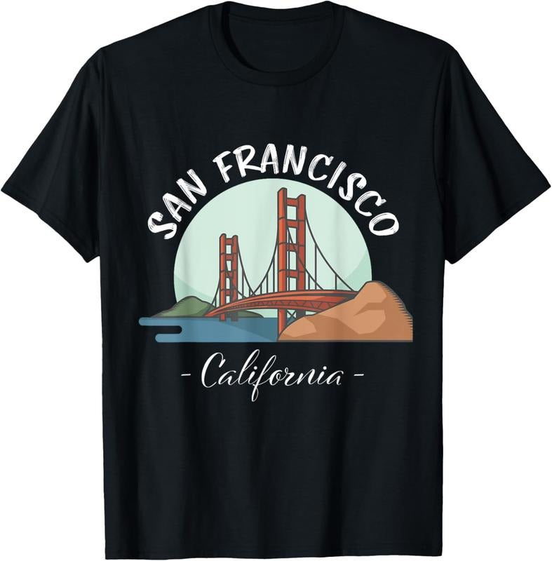 100% Cotton California - San Francisco Gift| Golden Gate Bridge Souvenir T-Shirt Hoodie, Sweatshirt | PrintMintTees.com