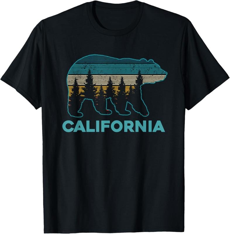 100% Cotton California Bear Vintage Retro Nature Hiking Souvenir Gift T-Shirt Hoodie Sweatshirt | PrintMintTees.com