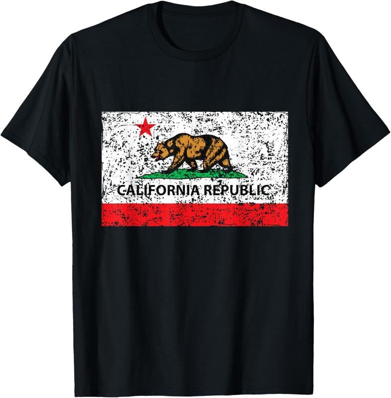 100% Cotton California Republic Cali Flag T-Shirt Socal Norcal Cencal T Hoodie Sweatshirt | PrintMintTees.com