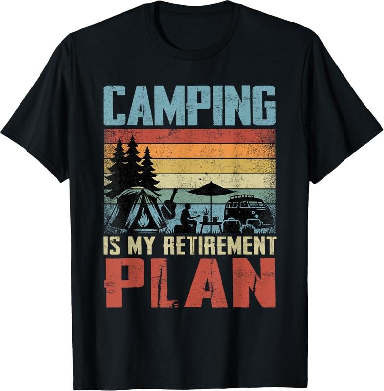 100% Cotton Camping Is My Retirement Plan Retired Camper T-Shirts, Hoodie, Sweatshirt