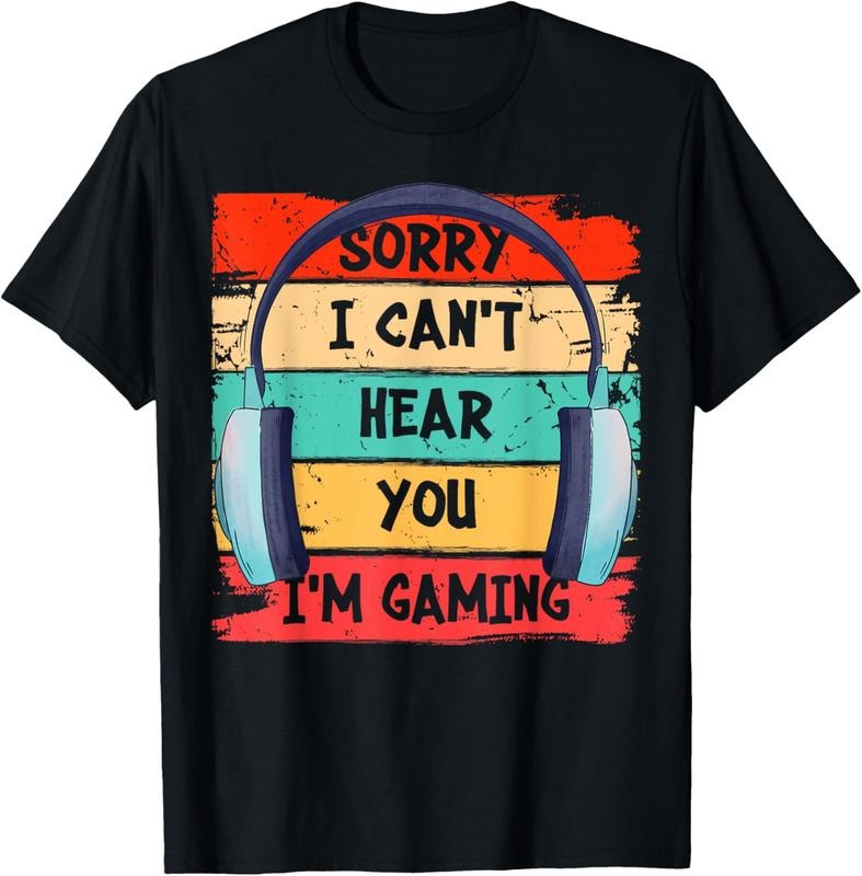 100% Cotton Can'T Hear You I'M Gaming Vintage Gamer Headset T-Shirts, Hoodie, Sweatshirt