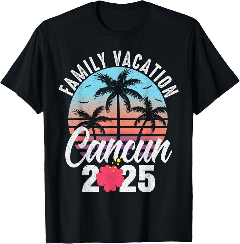 100% Cotton Cancun Mexico Family Vacation 2025 Matching Family Vacation T-Shirt Hoodie, Sweatshirt | PrintMintTees.com