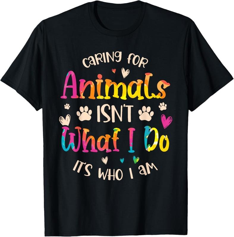 100% Cotton Caring for Animals Isn't what I do It's Who animal rescue T-Shirt Hoodie Sweatshirt | PrintMintTees.com