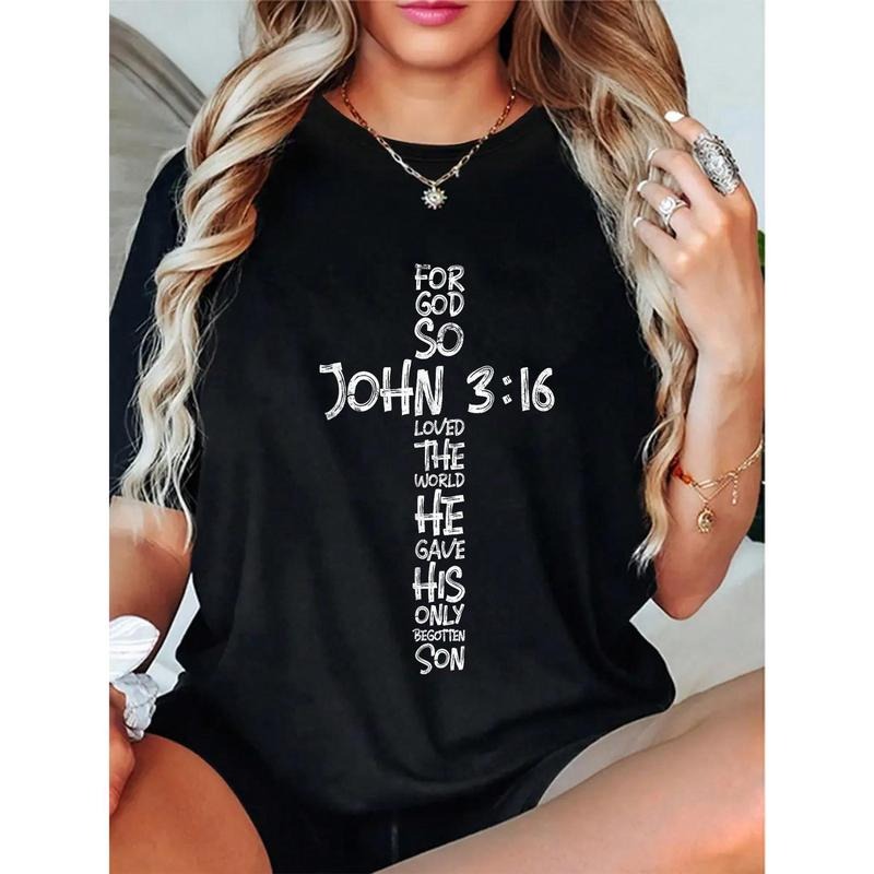 100% Cotton Casual Tshirt John 3:16 Christian Cross Religious Bible Verse Gifts T-Shirt Hoodie Sweatshirt | PrintMintTees.com