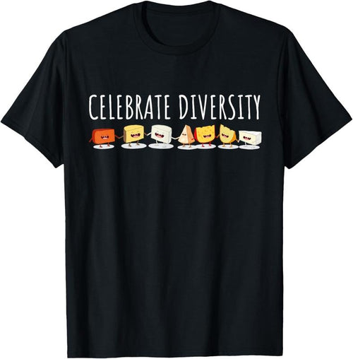 100% Cotton Celebrate Diversity Cheese Lover Shirt | Types of Cheese T-Shirt Hoodie, Sweatshirt | PrintMintTees.com