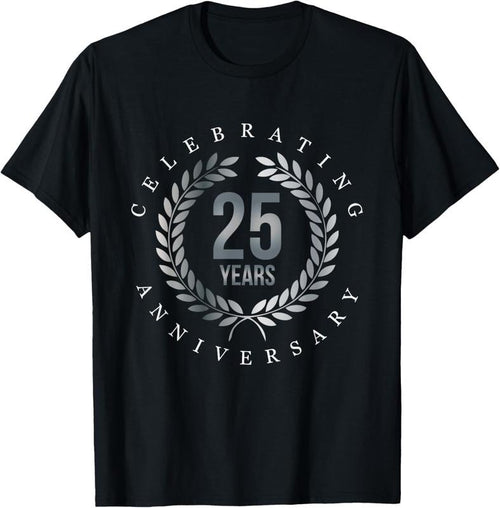100% Cotton Celebrating 25 Years, 25th Anniversary Gift T-Shirt Hoodie, Sweatshirt | PrintMintTees.com