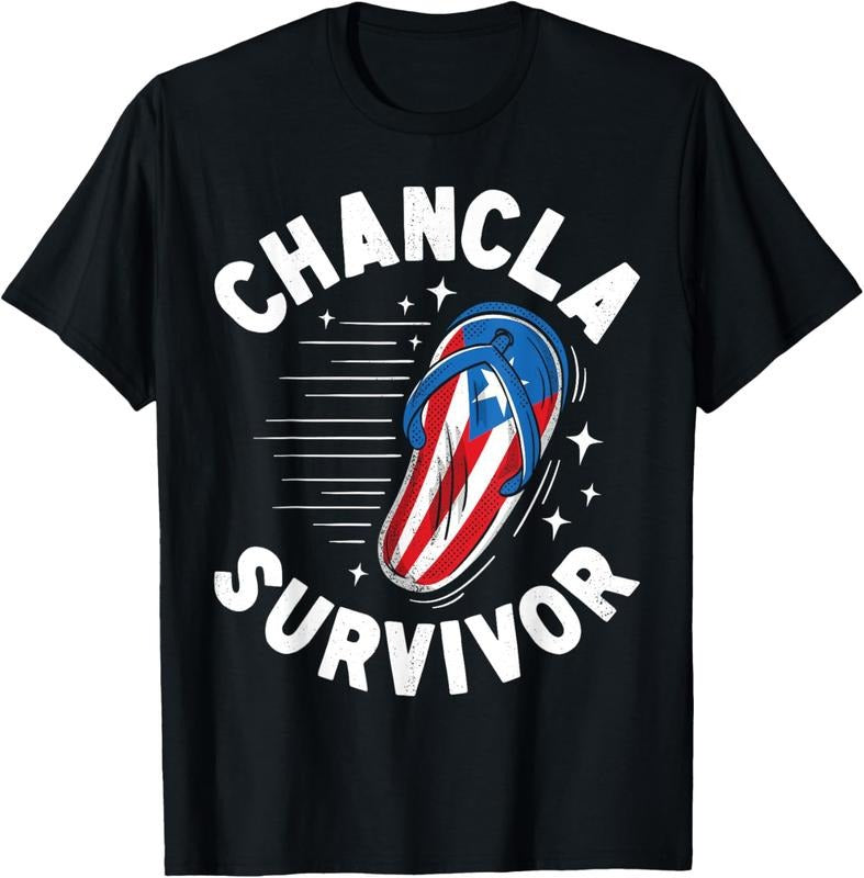 100% Cotton Chancla Survivor Puerto Rican Puerto Rico Funny Spanish Joke T-Shirts, Hoodie, Sweatshirt