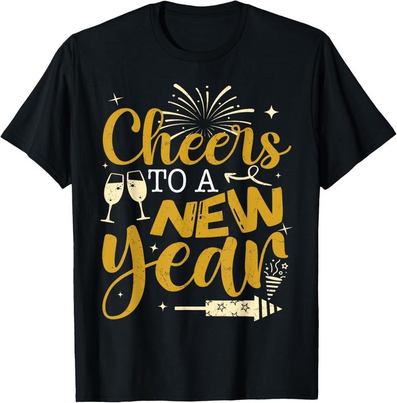 100% Cotton Cheer New Year 2025 Happy New Year New Years Eve Party T-Shirts, Hoodie, Sweatshirt