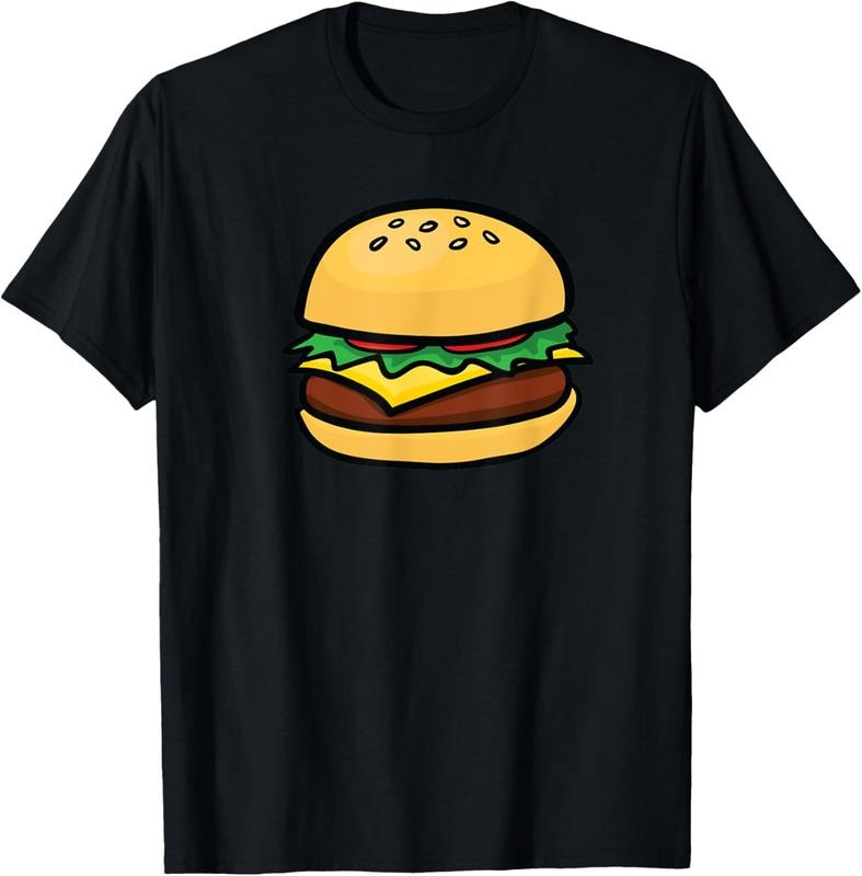 100% Cotton Cheeseburger Emoticon Hamburger Cheese BBQ T-Shirts, Hoodie, Sweatshirt