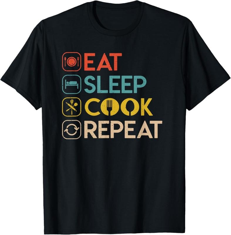 100% Cotton Chef Eat Sleep Cook Repeat Kitchen Cooking Lovers Shirt Hoodie Sweatshirt