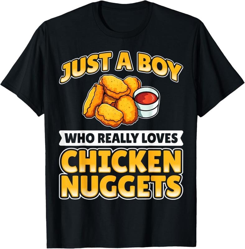 100% Cotton Chicken Nugget - Just a Boy Who Really Loves Chicken Nuggets T-Shirt Hoodie, Sweatshirt | PrintMintTees.com