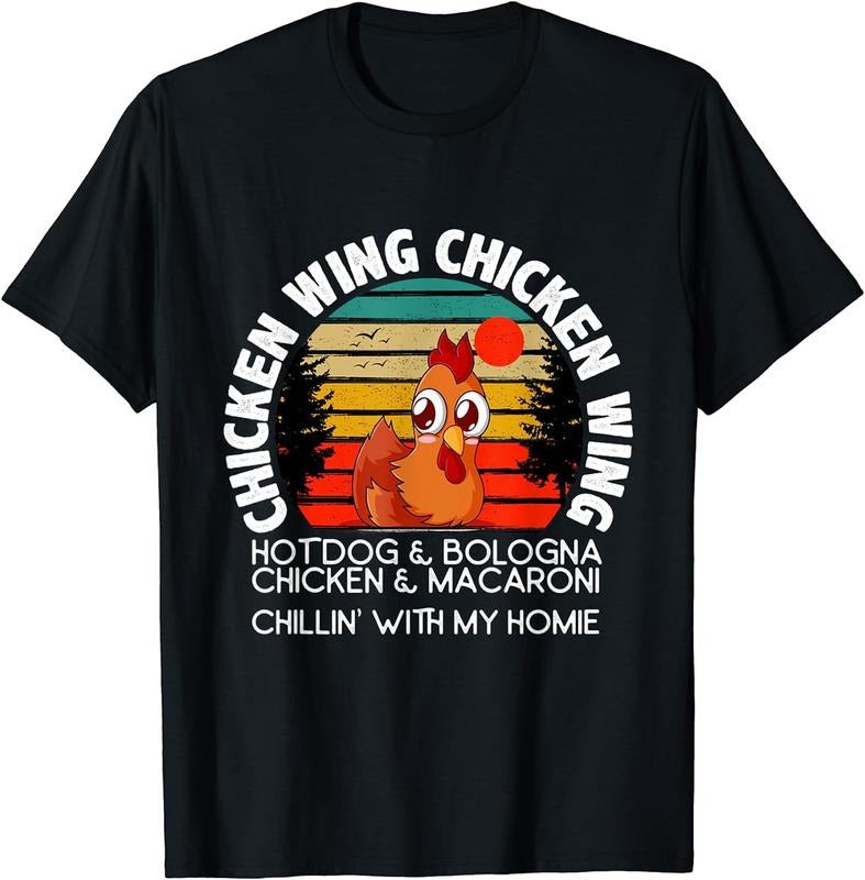 [100% Cotton]Chicken Wing Chicken Wing Hot Dog Bologna Macaroni T-Shirt Hoodie Sweatshirt | PrintMintTees.com