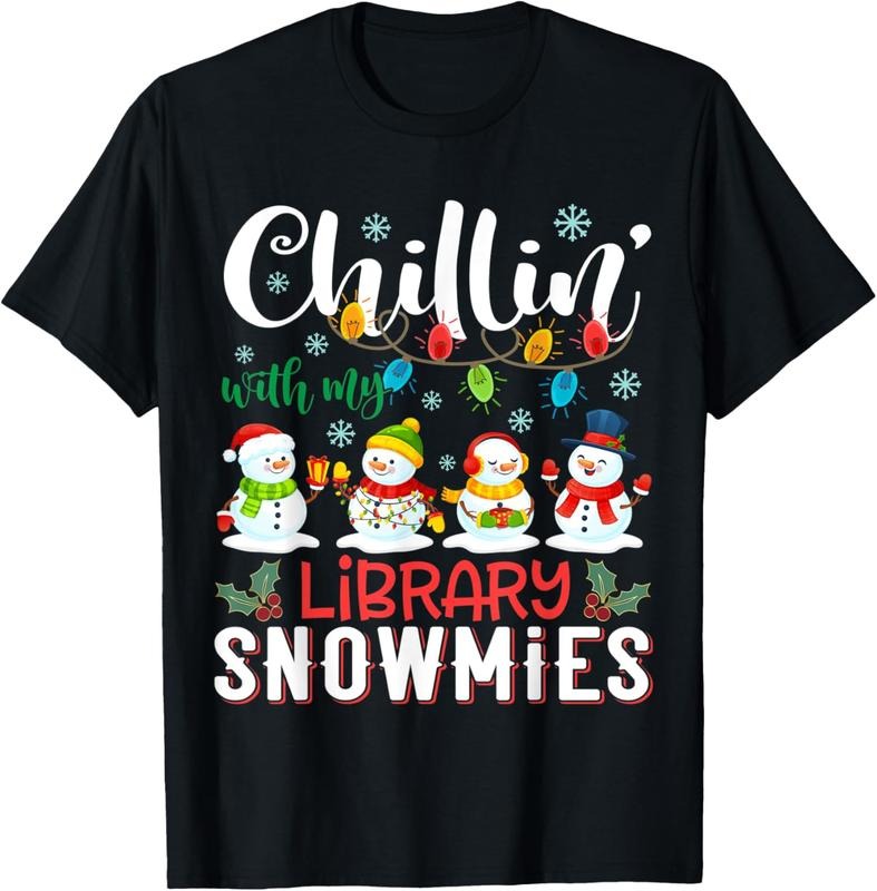 100% Cotton Chillin My Library Snowmies Teacher Student T-Shirts, Hoodie, Sweatshirt