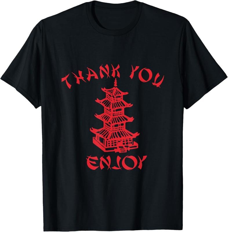 100% Cotton Chinese Takeaway Food Thank You Enjoy Funny Asian T-Shirt Hoodie Sweatshirt | PrintMintTees.com