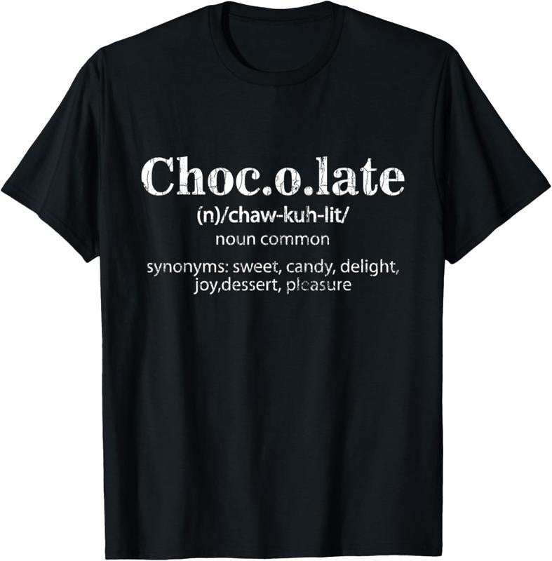 100% Cotton Chocolate Definition Funny Lover Eater Graphic T-Shirt Hoodie Sweatshirt | PrintMintTees.com