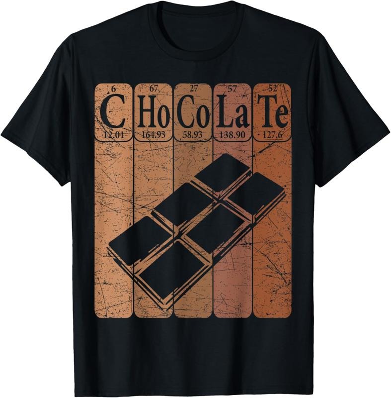 100% Cotton Chocolate Periodic Table Elements Chocoholic Chocolate Lover Shirt Hoodie Sweatshirt