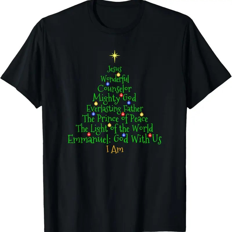 100% Cotton Christian Shirts Bible Names Jesus Tree Shaped T-Shirts, Hoodie, Sweatshirt