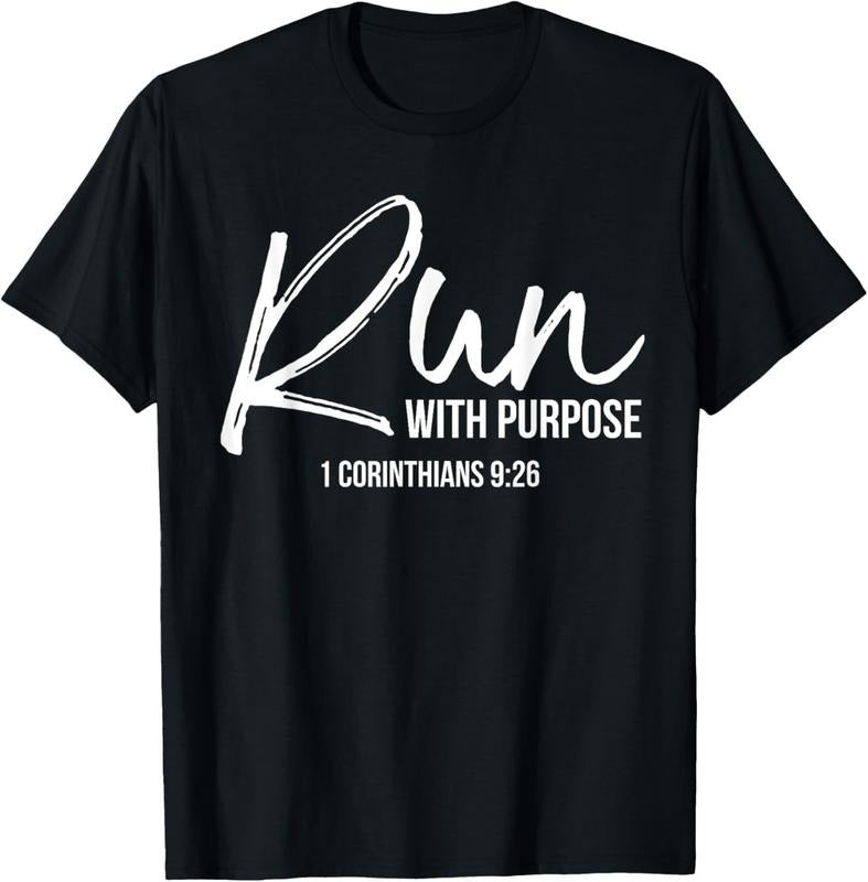 100% Cotton Christian Runner Gift Running Gear Run With Purpose Quote T-Shirt Hoodie, Sweatshirt | PrintMintTees.com