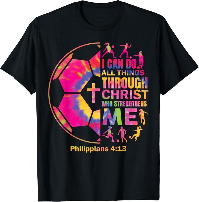 100% Cotton Christian Soccer t Shirt Girls Teen  Christ Religious T-Shirt Hoodie Sweatshirt | PrintMintTees.com