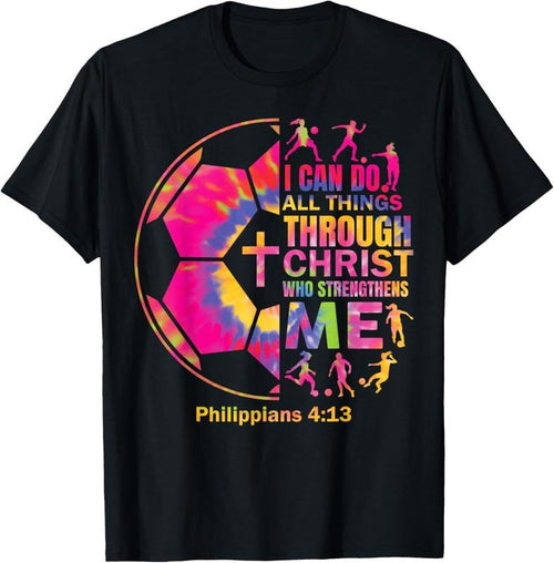 100% Cotton Christian Soccer t Shirt Girls Teen  Christ Religious T-Shirt Hoodie Sweatshirt | PrintMintTees.com