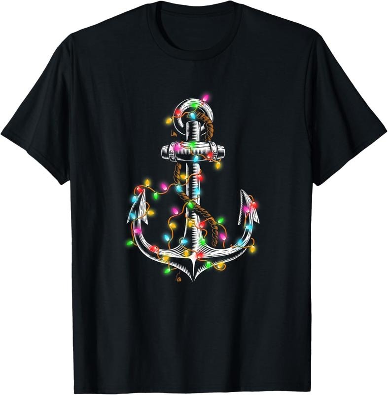 100% Cotton Christmas Lights Boating Sailing Cruise Boat Gifts T-Shirt Hoodie, Sweatshirt | PrintMintTees.com