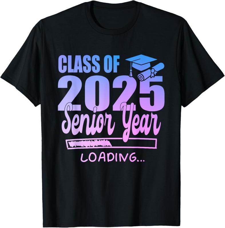 100% Cotton Class Of 2025 Senior Year Loading Funny Senior 2025 Tie Dye T-Shirt Hoodie Sweatshirt | PrintMintTees.com