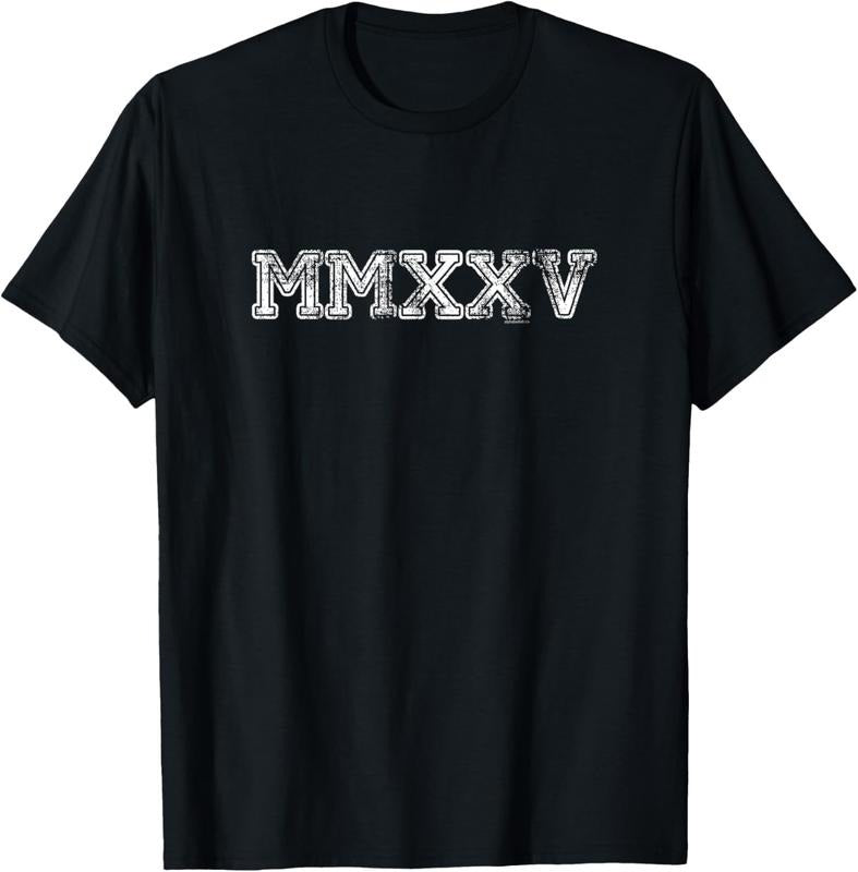 100% Cotton Class 2025 MMXXV Graduation Spirit Vintage Senior 2025 T-Shirts, Hoodie, Sweatshirt