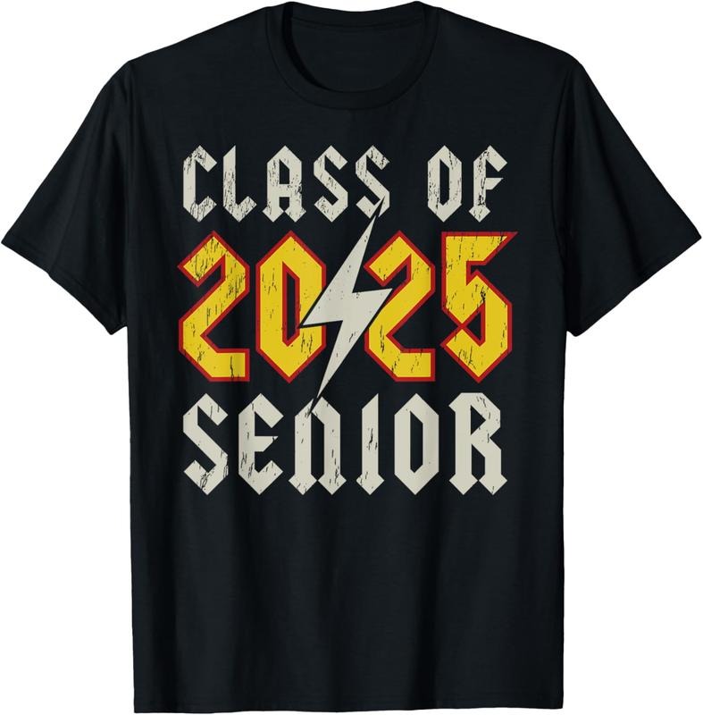 100% Cotton Class of 2025 Senior Rock N Roll Back To School Music Lover T-Shirt Hoodie Sweatshirt | PrintMintTees.com