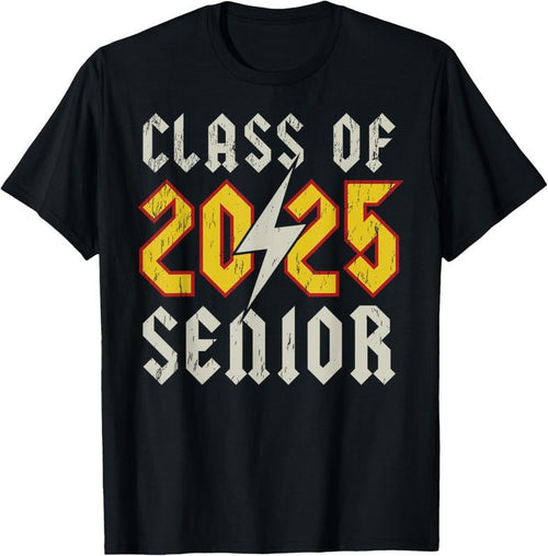 100% Cotton Class of 2025 Senior Rock N Roll Back To School Music Lover T-Shirt Hoodie Sweatshirt | PrintMintTees.com
