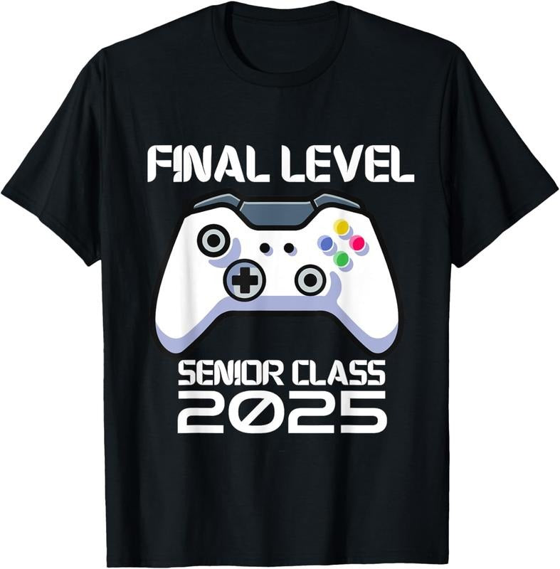 100% Cotton Class of 2025 Senior Video Game Final Level School Gamer T-Shirt Hoodie, Sweatshirt | PrintMintTees.com