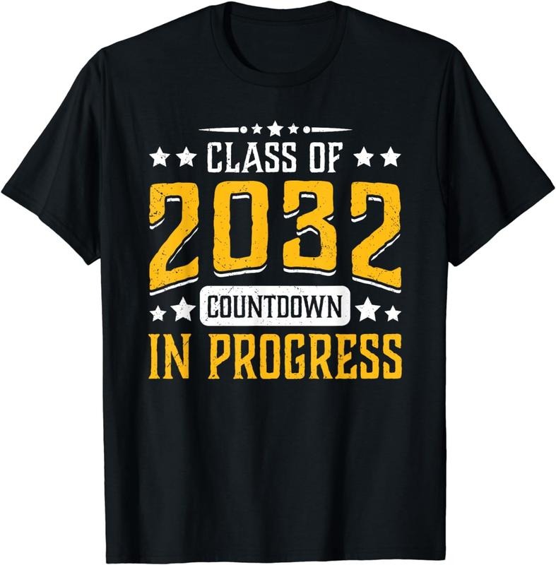 [100% Cotton]Class of 2032 Countdown in Progress Fun Graduating First Day T-Shirt Hoodie Sweatshirt | PrintMintTees.com