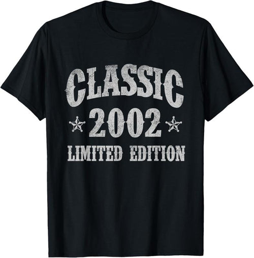 100% Cotton Classic 2002 Limited Edition Year Of Birth Birthday T-Shirt Hoodie Sweatshirt | PrintMintTees.com
