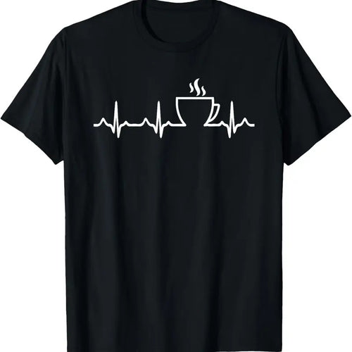 100% Cotton Coffee Heartbeat Love Shirt - Tea or Coffee Lover T-Shirt Hoodie Sweatshirt | PrintMintTees.com