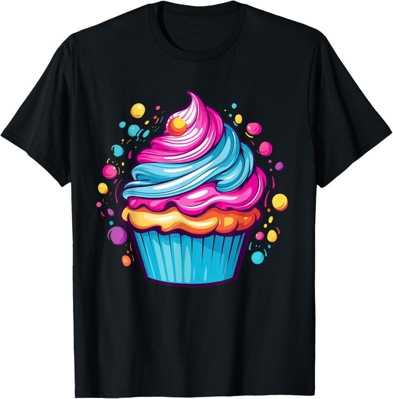 100% Cotton Colorful Cupcake T-Shirt Hoodie, Sweatshirt | PrintMintTees.com