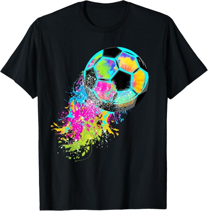 100% Cotton Colorful Tie Dye Soccer Ball T-Shirt Hoodie, Sweatshirt | PrintMintTees.com