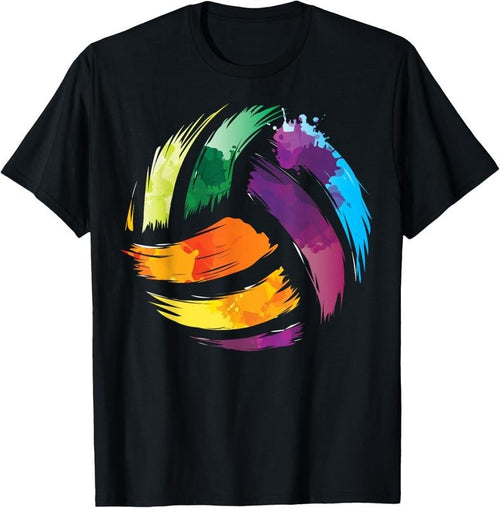 100% Cotton Colorful Volleyball | Cute Colorsplash Ball Gift T-Shirt Hoodie Sweatshirt | PrintMintTees.com