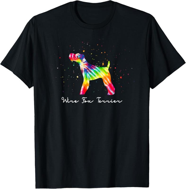 100% Cotton Colorful Wire Fox Terrier Dog Mom Gifts Wire Fox Terrier T-Shirt Hoodie Sweatshirt | PrintMintTees.com