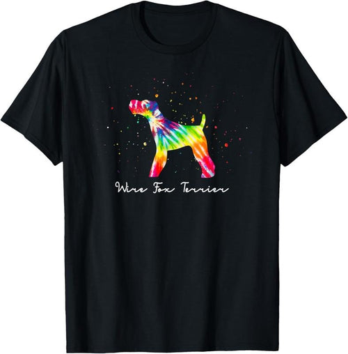 100% Cotton Colorful Wire Fox Terrier Dog Mom Gifts Wire Fox Terrier T-Shirt Hoodie Sweatshirt | PrintMintTees.com