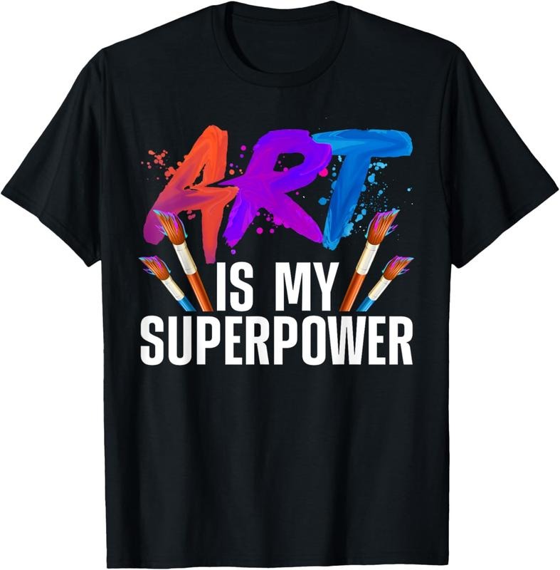 100% Cotton Cool Art For Men Women Art Teacher Artist Painter Superpower T-Shirt Hoodie, Sweatshirt | PrintMintTees.com